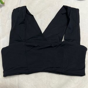 L space black bikini top